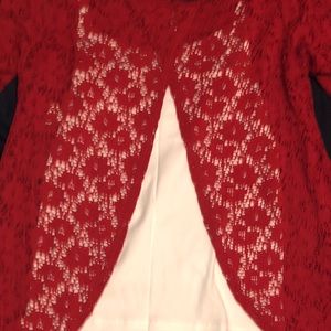 🌹Red Open Back Top